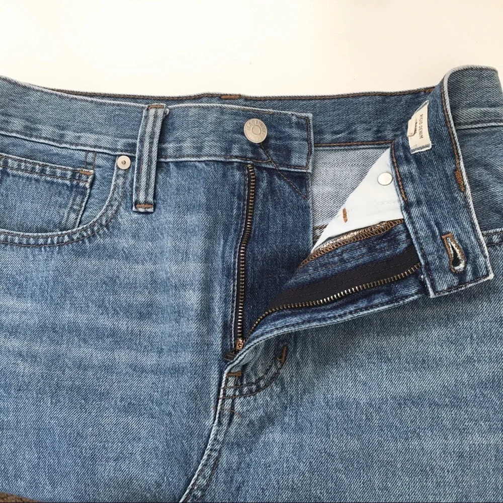 Madewell Rigid A-Line Denim Mini Skirt - Picture 12 of 13